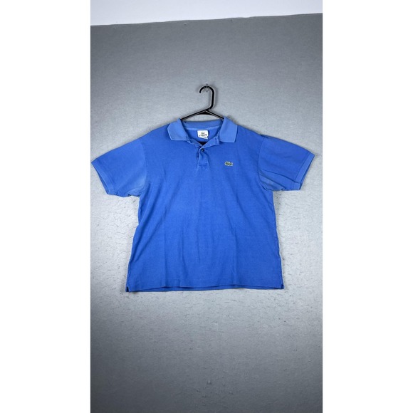 Lacoste Polo Shirt Mens Large Blue Classic Pique Crocodile Logo Short Sleeve - Picture 1 of 9